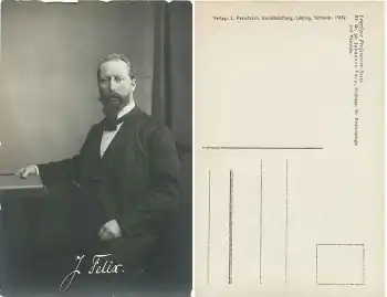 Felix Johannes Dr. ph. Professor für Paläontologie und Geologie Leipziger Professoren Serie *ca. 1909