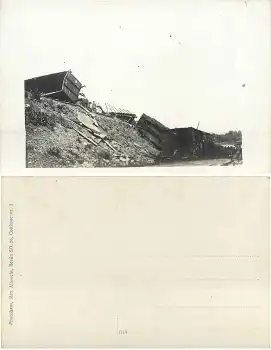 Eisenbahn Unfall Echtfotokarte um 1915