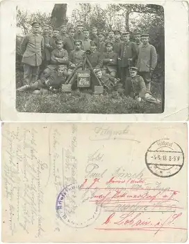 Nachrichten Zug III/192 des Deutschen Heeres Feldpost 3.6.1918