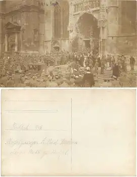 Kaiser Wilhelm in Rethel Echtfotokarte 1916