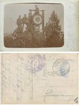 Scheinwerferzug 53 Deutsches Heer 1.WK Feldpoststempel 3.5.1916