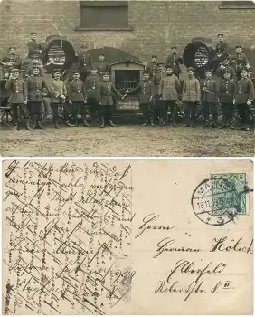 Mainz Scheinwerferzug Deutsches Heer 18.11.1913