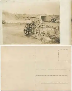 Feldhaubitze Deutsches Heer 1.WK Echtfoto um 1916