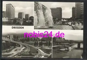 Dresden Brücke Hotels Dampfer o ca.1973
