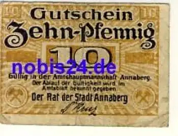 09456 Annaberg Notgeld 10 Pfennige um 1920