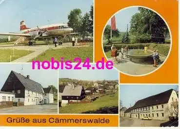 09544 Cämmerswalde IL18 Flugzeug o 1988