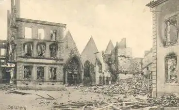 Donchery zerstörte Gebäude Departement Ardennes * ca. 1917