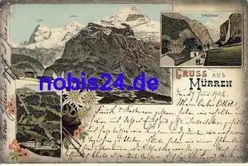 Mürren Litho Schweiz o 1902