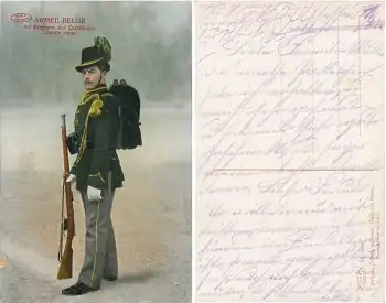 Armee Belge 1er Regiment des Carabiniers Grande tenue ak um 1910