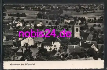 79541 Hauingen Wiesental mit Kirche o ca.1966