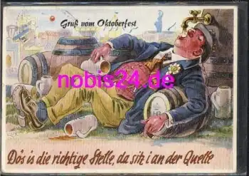 München Oktoberfest Bier Humor o 23.9.1950