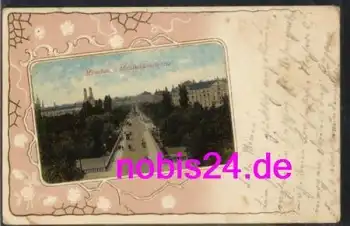 München Maximilianstrasse Prägekarte o 10.9.1903