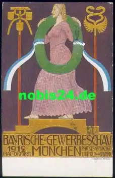 München Gewerbeschau Privatganzsache o 22.8.1912