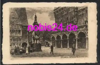 Bremen Künstlerkarte Rathaus *ca.1920