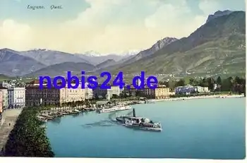 Lugano Quai Dampfschiff *ca.1920