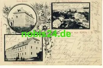 02708 Kittlitz Gasthof Neue Schule o 21.7.1902