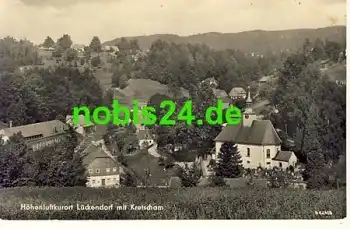 02797 Lückendorf mit Kretscham Kirche o 23.7.1959