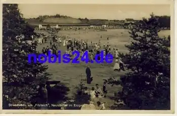 08289 Neustädtel Schneeberg Strandleben Filzteich *ca.1940