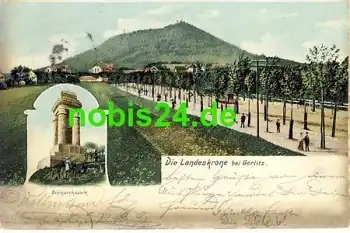 Görlitz Landeskrone Bismarcksäule o 1904