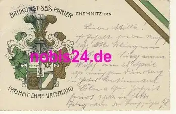 Chemnitz Wappen Studentica Baukunst Seis Panier o 1908