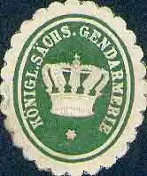 Königlich Sächsische Gendarmerie Siegelmarke Polizei