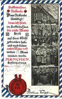 München Hofbräuhaus o 3.5.1904