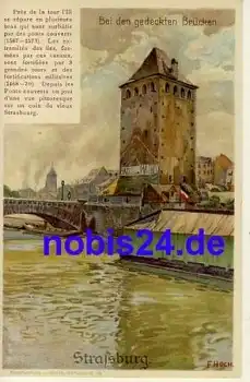 Strassburg Brücken Künstlerkarte *ca.1910