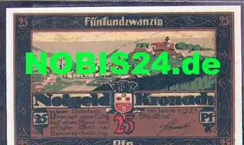 96317 Kronach Städtenotgeld 25 Pfennige 1921