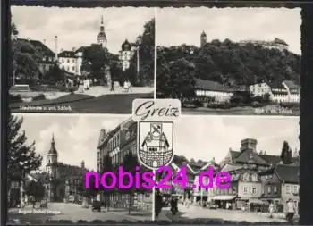 07973 Greiz  Schloss Kirche Marktplatz o 27.7.1959