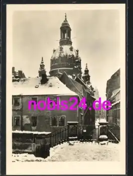 Dresden Münzgasse Frauenkirche im Winter *ca.1970