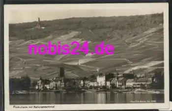 65593 Rüdesheim mit Nationaldenkmal  ca.1930