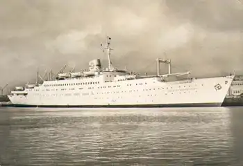 MS Völkerfreundschaft FDGB Urlauberschiff gebr. 14.6.1960