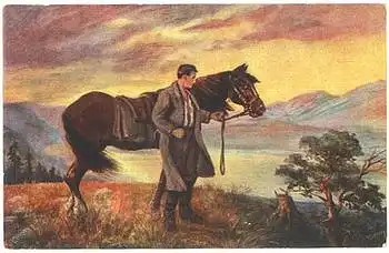 Pferd Künstlerkarte E. Schramm * ca. 1917