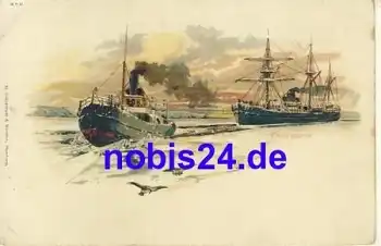 Eisbrecher Künstlerkarte *ca.1900