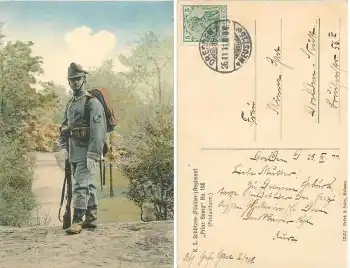 Sächsisches Schützen-Füsilier-Regiment "Prinz Georg" No 108 Felduniform o 26.11.1911