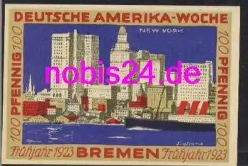 Bremen Notgeld 100 Pfennige 1923