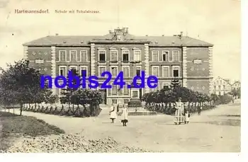 09232 Hartmannsdorf Schule Schulstrasse o ca.1915