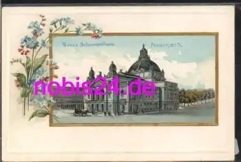 Frankfurt Main Schauspielhaus Prägekarte *ca.1910
