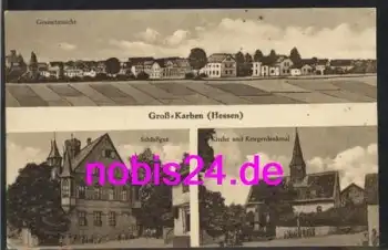 61184 Groß Karben Schlossgut Kirche o ca.1925