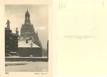 Dresden Frauenkirche im Winter *1954 Verlag Hahn-Foto4811