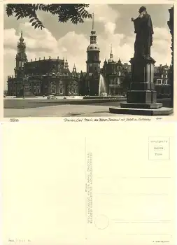 Dresden Carl Maria von Weber Denkmal *1953 Hahn-Foto12661