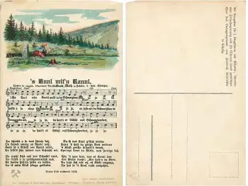 Anton Günther "s Annl mit`n Kannl" Liedkarte Künstlerkarte *ca.1910