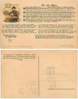 Anton Günther "Ven alt'n Schlog" Liedkarte Künstlerkarte * um 1910