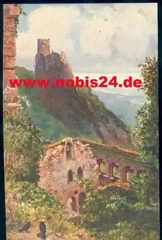 Vogesen Serie I Blatt 6  Geirsberg Künstlerkarte H. Hoffmann *ca. 1910