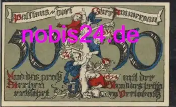 82487 Oberammergau Notgeld 50 Pfennige um 1920