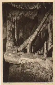 91346 Streitberg Binghöhle, gestürtze Säulen Höhle Grotte o 9.10.1929