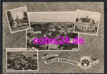 09618 Brand-Erbisdorf Kirche Rathaus *ca.1962