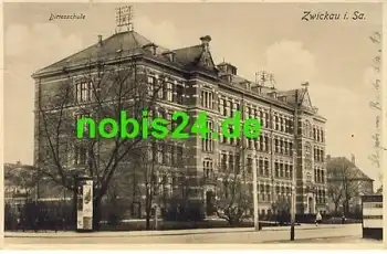Zwickau Dittesschule Litfassäule o ca.1925