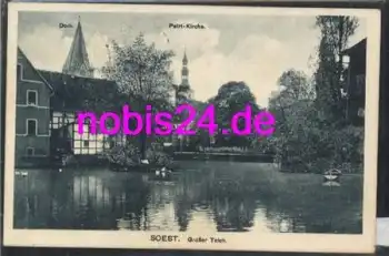59494 Soest Dom Petri Kirche Teich o 4.9.1914