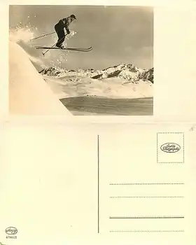 Skifahrer Echtfoto-Karte *ca. 1940